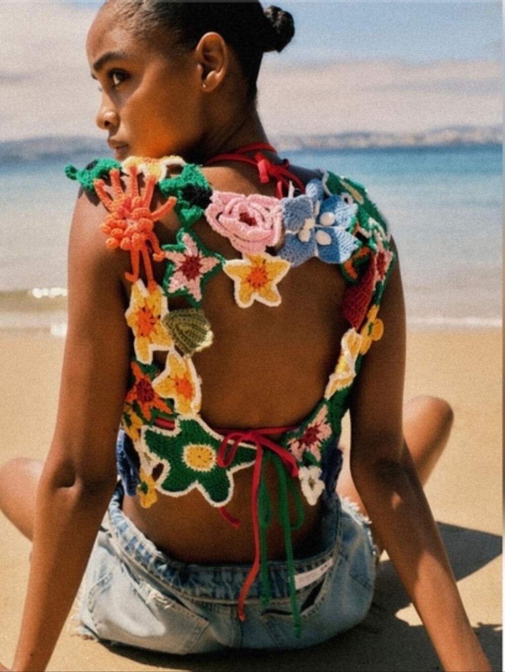 Zara Crochet Flower Top M/L